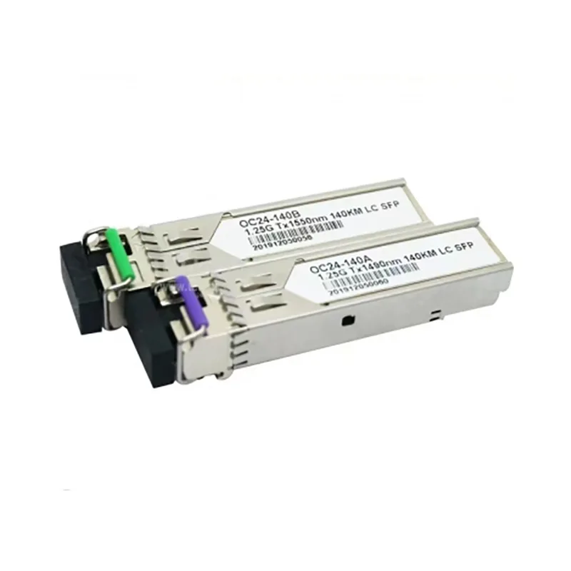 เครื่องรับส่งสัญญาณ SFP 1.25G 1490 นาโนเมตร/1550 นาโนเมตร 140 กม.